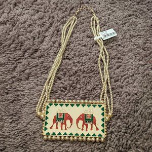 Ethnic Indian Meenakari Pearl Necklace